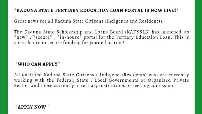 Kaduna State Tertiary Education Loan