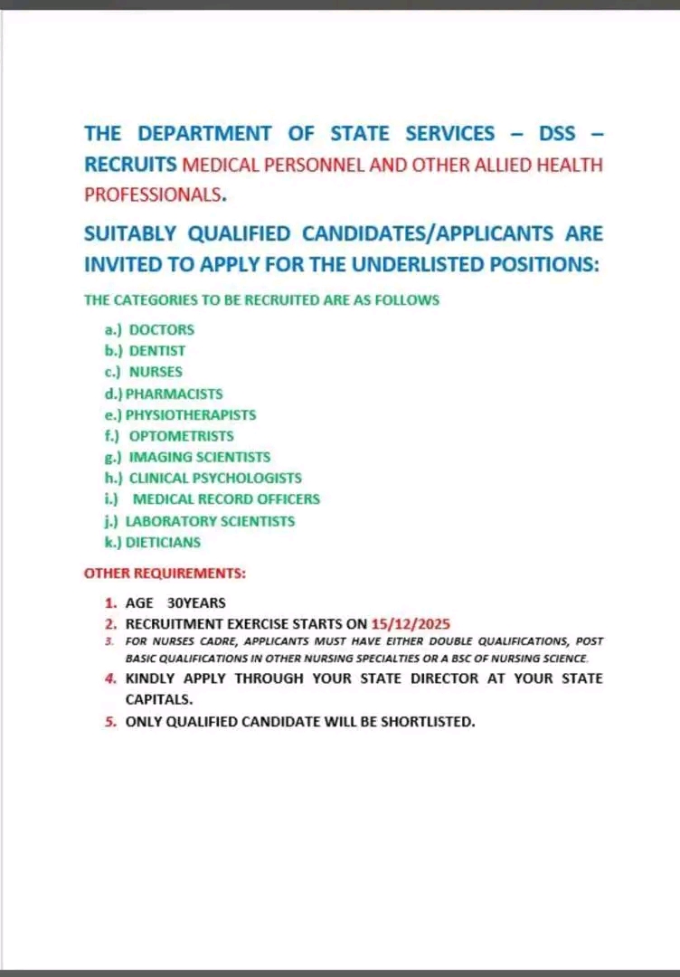 DSS Recruitment 2025